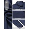 image:imageCOOFANDY Mens Dress Shirt Solid Long Sleeve Wrinkle Free Formal Shirt Business Button Down Shirts with PocketNavy Blue