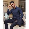 image:imageCOOFANDY Mens Dress Shirt Solid Long Sleeve Wrinkle Free Formal Shirt Business Button Down Shirts with PocketNavy Blue