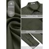 image:imageCOOFANDY Mens Dress Shirt Solid Long Sleeve Wrinkle Free Formal Shirt Business Button Down Shirts with PocketOlive Green
