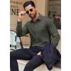 image:imageCOOFANDY Mens Dress Shirt Solid Long Sleeve Wrinkle Free Formal Shirt Business Button Down Shirts with PocketOlive Green