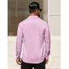 image:imageCOOFANDY Mens Dress Shirt Solid Long Sleeve Wrinkle Free Formal Shirt Business Button Down Shirts with PocketPink