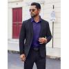 image:imageCOOFANDY Mens Dress Shirt Solid Long Sleeve Wrinkle Free Formal Shirt Business Button Down Shirts with PocketPurple
