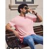 image:imageCOOFANDY Mens TShirts Short Sleeve Crew Neck T Shirts Casual Classic Basic Tee ShirtsLight Pink