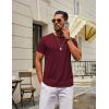 image:imageCOOFANDY Mens TShirts Short Sleeve Crew Neck T Shirts Casual Classic Basic Tee ShirtsWine Red