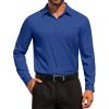 image:imageCOOFANDY Mens Dress Shirt Solid Long Sleeve Wrinkle Free Formal Shirt Business Button Down Shirts with PocketSky Blue