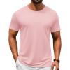 image:imageCOOFANDY Mens TShirts Short Sleeve Crew Neck T Shirts Casual Classic Basic Tee ShirtsLight Pink