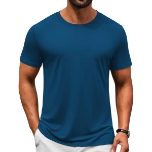 image:imageCOOFANDY Mens TShirts Short Sleeve Crew Neck T Shirts Casual Classic Basic Tee ShirtsDark Blue