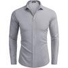 image:imageCOOFANDY Mens Rose Shiny Shirt Luxury Flowered Printed Button Down ShirtLight Grey