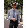 image:imageCOOFANDY Mens Rose Shiny Shirt Luxury Flowered Printed Button Down ShirtLight Grey