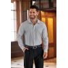 image:imageCOOFANDY Mens Rose Shiny Shirt Luxury Flowered Printed Button Down ShirtLight Grey