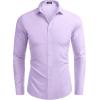 image:imageCOOFANDY Mens Rose Shiny Shirt Luxury Flowered Printed Button Down ShirtLight Purple