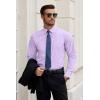 image:imageCOOFANDY Mens Rose Shiny Shirt Luxury Flowered Printed Button Down ShirtLight Purple