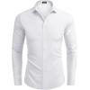 image:imageCOOFANDY Mens Rose Shiny Shirt Luxury Flowered Printed Button Down ShirtWhite