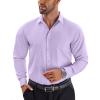 image:imageCOOFANDY Mens Rose Shiny Shirt Luxury Flowered Printed Button Down ShirtLight Purple