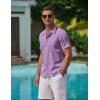 image:imageCOOFANDY Mens Casual Button Down Shirts Short Sleeve WrinkleFree Summer Beach Wear