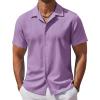 image:imageCOOFANDY Mens Casual Button Down Shirts Short Sleeve WrinkleFree Summer Beach Wear