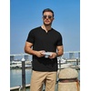 image:imageCOOFANDY Mens T Shirts Short Sleeve Casual V Neck TShirt Soft Notch Neck Tee Classic Plain ShirtsAll Black