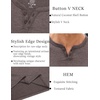 image:imageCOOFANDY Mens T Shirts Short Sleeve Casual V Neck TShirt Soft Notch Neck Tee Classic Plain ShirtsBrown
