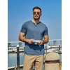 image:imageCOOFANDY Mens T Shirts Short Sleeve Casual V Neck TShirt Soft Notch Neck Tee Classic Plain ShirtsDark Blue