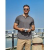 image:imageCOOFANDY Mens T Shirts Short Sleeve Casual V Neck TShirt Soft Notch Neck Tee Classic Plain ShirtsDark Grey