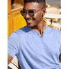 image:imageCOOFANDY Mens T Shirts Short Sleeve Casual V Neck TShirt Soft Notch Neck Tee Classic Plain ShirtsLight Blue