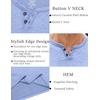 image:imageCOOFANDY Mens T Shirts Short Sleeve Casual V Neck TShirt Soft Notch Neck Tee Classic Plain ShirtsLight Blue