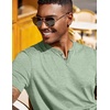 image:imageCOOFANDY Mens T Shirts Short Sleeve Casual V Neck TShirt Soft Notch Neck Tee Classic Plain ShirtsLight Green