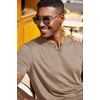 image:imageCOOFANDY Mens T Shirts Short Sleeve Casual V Neck TShirt Soft Notch Neck Tee Classic Plain ShirtsLight Khaki