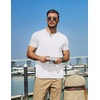 image:imageCOOFANDY Mens T Shirts Short Sleeve Casual V Neck TShirt Soft Notch Neck Tee Classic Plain ShirtsWhite