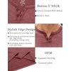 image:imageCOOFANDY Mens T Shirts Short Sleeve Casual V Neck TShirt Soft Notch Neck Tee Classic Plain ShirtsWine Red
