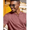 image:imageCOOFANDY Mens T Shirts Short Sleeve Casual V Neck TShirt Soft Notch Neck Tee Classic Plain ShirtsWine Red
