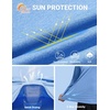image:imageCOOFANDY Mens UPF 50 Fishing Shirt Lightweight Quick Dry UV Sun Protection Hoodie Long Sleeve SPF Hiking Running Rash GuardAlight Blue
