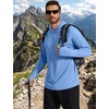 image:imageCOOFANDY Mens UPF 50 Fishing Shirt Lightweight Quick Dry UV Sun Protection Hoodie Long Sleeve SPF Hiking Running Rash GuardAlight Blue
