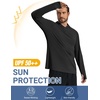 image:imageCOOFANDY Mens UPF 50 Fishing Shirt Lightweight Quick Dry UV Sun Protection Hoodie Long Sleeve SPF Hiking Running Rash GuardBlack