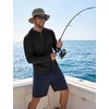 image:imageCOOFANDY Mens UPF 50 Fishing Shirt Lightweight Quick Dry UV Sun Protection Hoodie Long Sleeve SPF Hiking Running Rash GuardBlack