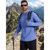 image:imageCOOFANDY Mens UPF 50 Fishing Shirt Lightweight Quick Dry UV Sun Protection Hoodie Long Sleeve SPF Hiking Running Rash GuardBlue