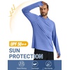 image:imageCOOFANDY Mens UPF 50 Fishing Shirt Lightweight Quick Dry UV Sun Protection Hoodie Long Sleeve SPF Hiking Running Rash GuardBlue