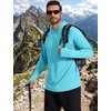 image:imageCOOFANDY Mens UPF 50 Fishing Shirt Lightweight Quick Dry UV Sun Protection Hoodie Long Sleeve SPF Hiking Running Rash GuardBlue Green