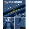 image:imageCOOFANDY Mens UPF 50 Fishing Shirt Lightweight Quick Dry UV Sun Protection Hoodie Long Sleeve SPF Hiking Running Rash GuardDark Blue