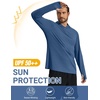 image:imageCOOFANDY Mens UPF 50 Fishing Shirt Lightweight Quick Dry UV Sun Protection Hoodie Long Sleeve SPF Hiking Running Rash GuardDark Blue