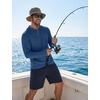 image:imageCOOFANDY Mens UPF 50 Fishing Shirt Lightweight Quick Dry UV Sun Protection Hoodie Long Sleeve SPF Hiking Running Rash GuardDark Blue