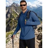 image:imageCOOFANDY Mens UPF 50 Fishing Shirt Lightweight Quick Dry UV Sun Protection Hoodie Long Sleeve SPF Hiking Running Rash GuardDark Blue