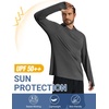 image:imageCOOFANDY Mens UPF 50 Fishing Shirt Lightweight Quick Dry UV Sun Protection Hoodie Long Sleeve SPF Hiking Running Rash GuardDark Gray