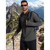 image:imageCOOFANDY Mens UPF 50 Fishing Shirt Lightweight Quick Dry UV Sun Protection Hoodie Long Sleeve SPF Hiking Running Rash GuardDark Gray