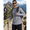 image:imageCOOFANDY Mens UPF 50 Fishing Shirt Lightweight Quick Dry UV Sun Protection Hoodie Long Sleeve SPF Hiking Running Rash GuardLight Gray