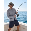 image:imageCOOFANDY Mens UPF 50 Fishing Shirt Lightweight Quick Dry UV Sun Protection Hoodie Long Sleeve SPF Hiking Running Rash GuardLight Gray