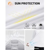 image:imageCOOFANDY Mens UPF 50 Fishing Shirt Lightweight Quick Dry UV Sun Protection Hoodie Long Sleeve SPF Hiking Running Rash GuardWhite