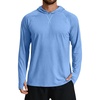 image:imageCOOFANDY Mens UPF 50 Fishing Shirt Lightweight Quick Dry UV Sun Protection Hoodie Long Sleeve SPF Hiking Running Rash GuardAlight Blue