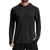 image:imageCOOFANDY Mens UPF 50 Fishing Shirt Lightweight Quick Dry UV Sun Protection Hoodie Long Sleeve SPF Hiking Running Rash GuardBlack