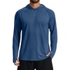 image:imageCOOFANDY Mens UPF 50 Fishing Shirt Lightweight Quick Dry UV Sun Protection Hoodie Long Sleeve SPF Hiking Running Rash GuardDark Blue